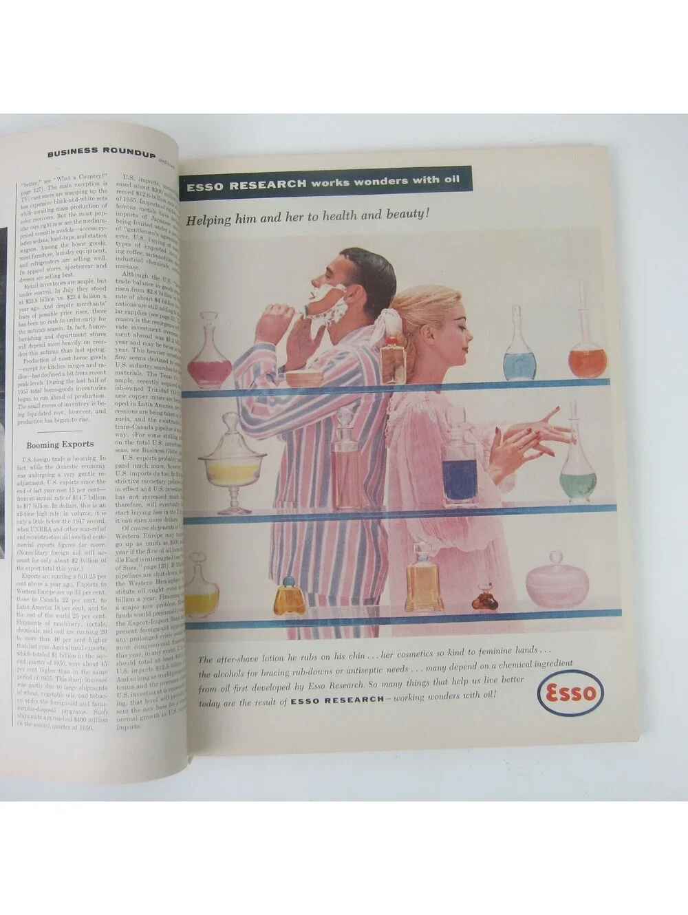 Vintage FORTUNE Magazine October 1956 Shell, Goodyear, Kodak, Seagrams, Esso Ads